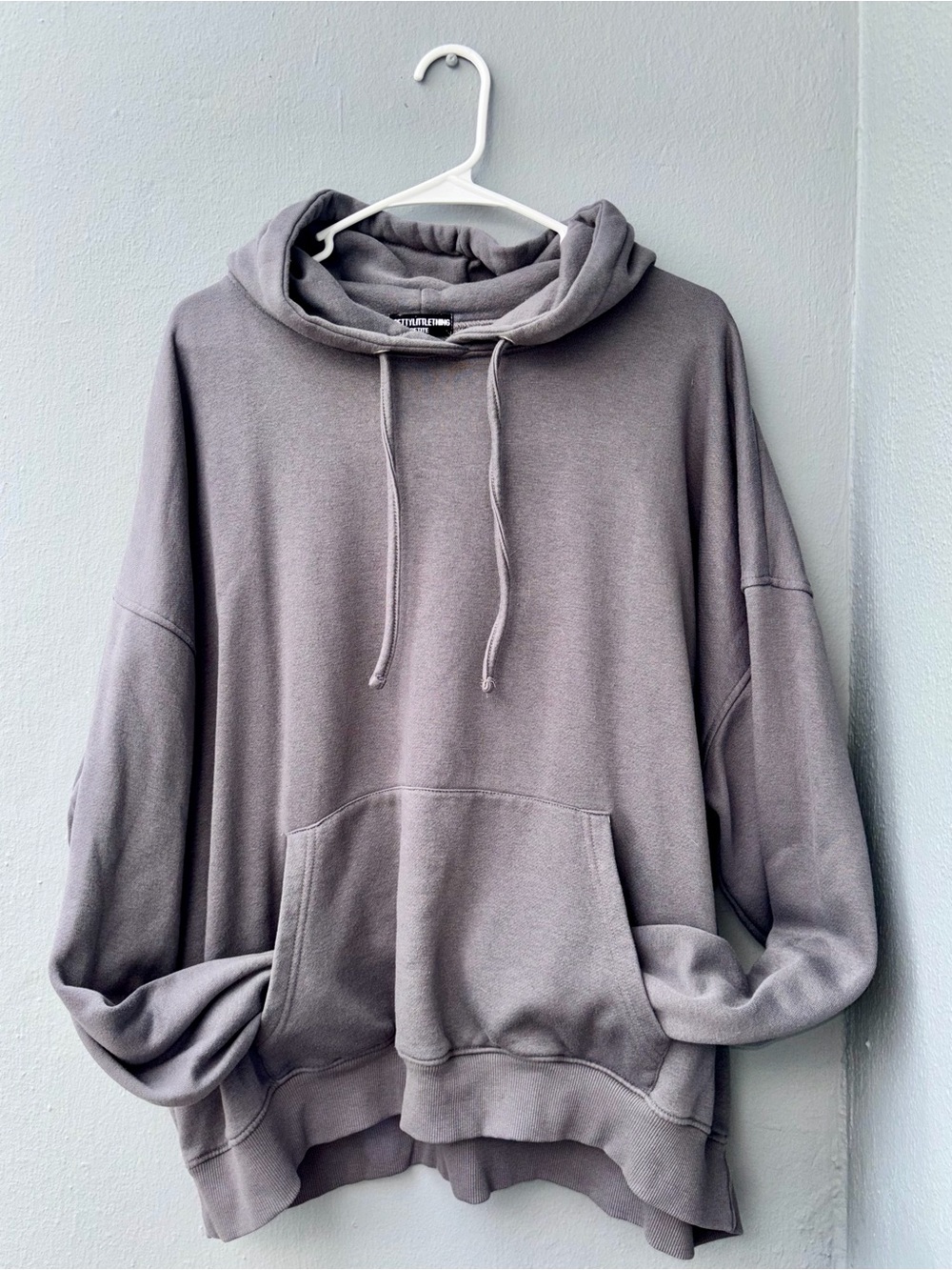 PrettyLittleThing Men's Oversized Gray Hoodie Sweatshirt